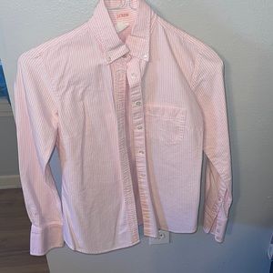pinstripe pink j.crew button down size xs worn only a couple times